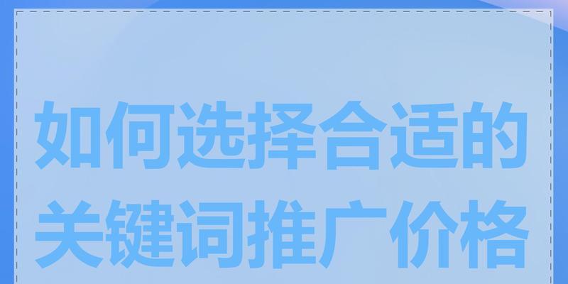 如何有效进行关键词推广？